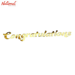Party Banner Gold CONGRATULATIONS