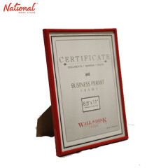 Colin Certificate Frame 8.5 inches x 11 inches Red