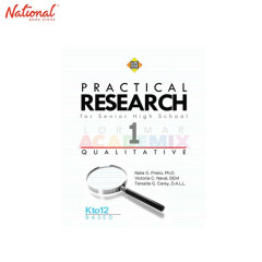 PRACTICAL RESEARCH 1 (QUALITATIVE) FOR SENIOR HIGH SCHOOL K TO 12