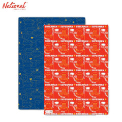 DC Comic Gift Wrap Sheet Everyday Blue/Red Back- to- Back...