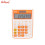 Deli Desktop Calculator 1238 12 Digits Dual Power, Orange
