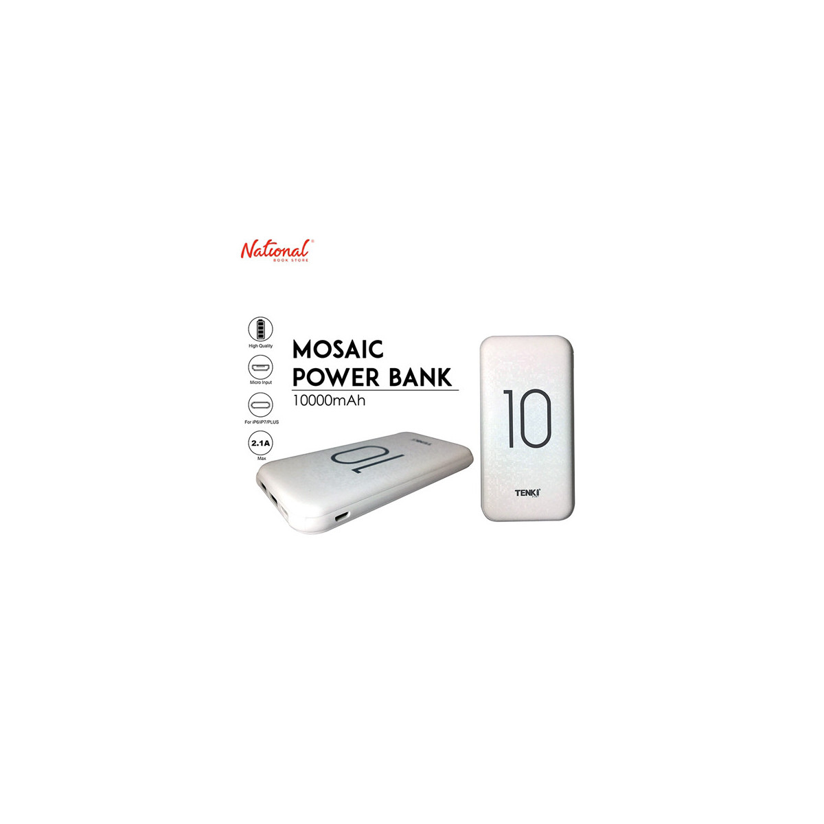TENKI Powerbanks TP-26 White 10,000 mah