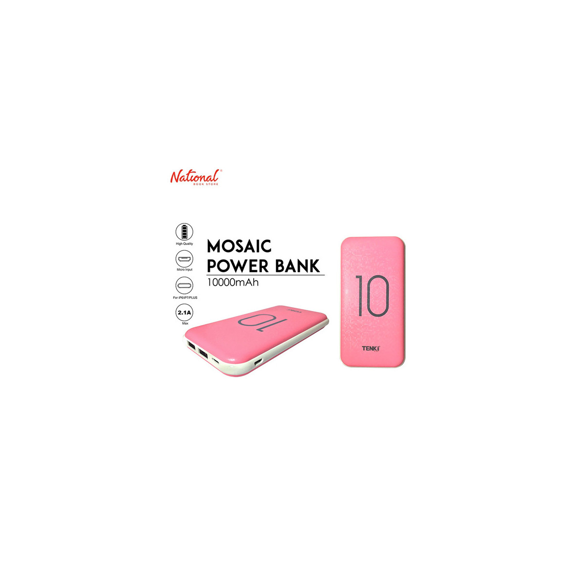 TENKI Powerbanks TP-26 Pink 10,000 mah