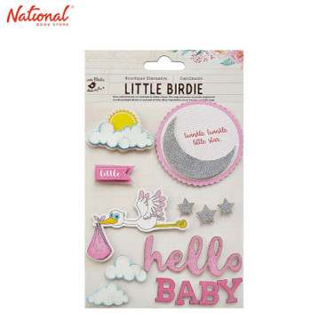 Little Birdie Embellishments - Hello Baby Pink 14Piece CR67946