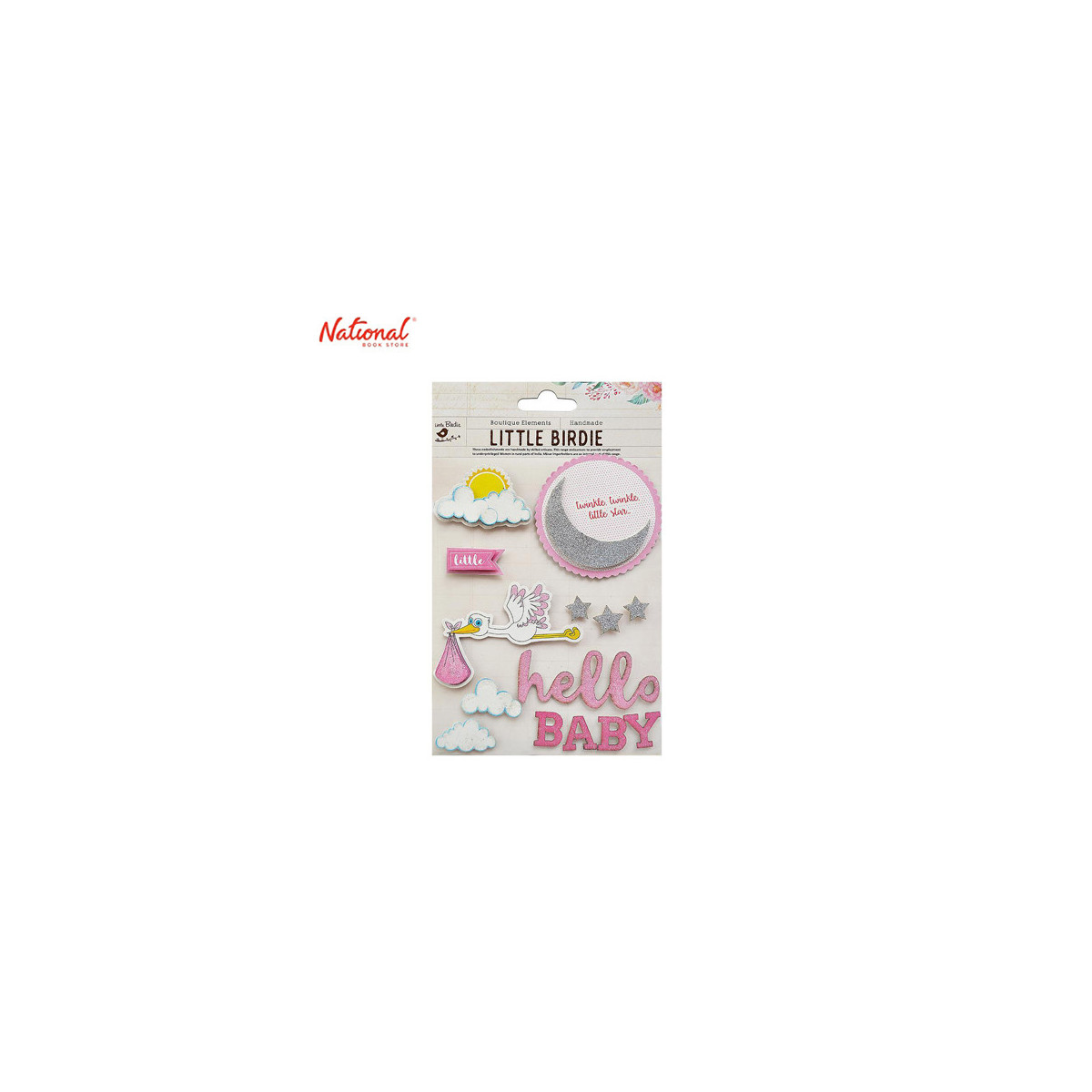 Little Birdie Embellishments - Hello Baby Pink 14Piece CR67946