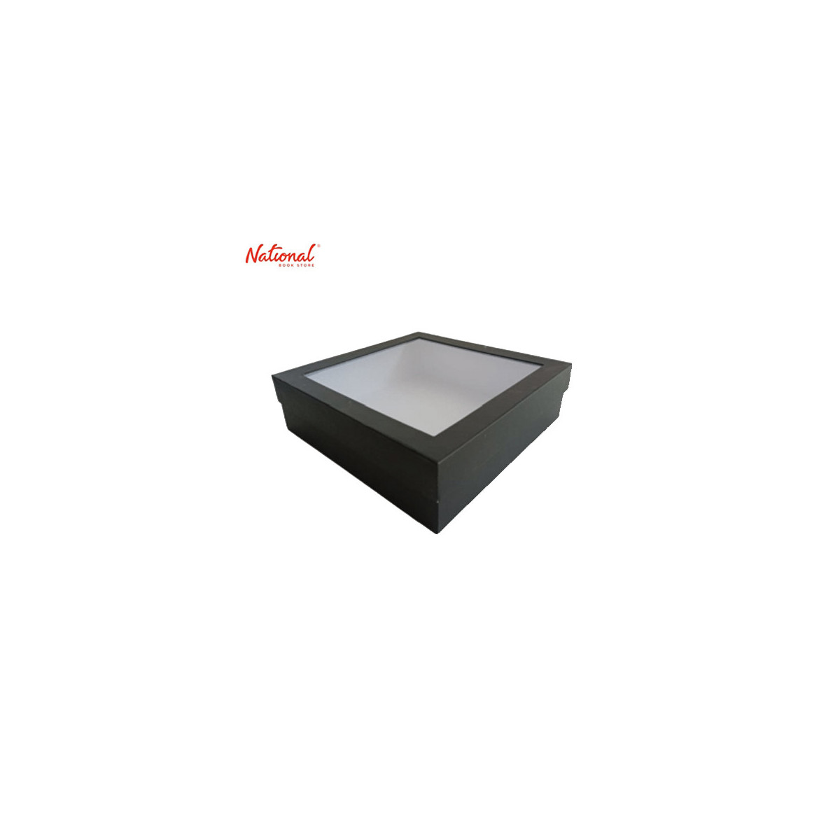 Plain Colored Gift Box Gr-Large 12.5 x 12.5 x 3.5 Inches, Black Grazing