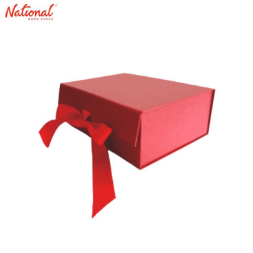 Plain Colored Gift Box Col-Sml 8.5 x 6.25 x 3 Inches Collapsible, Red Flip Cover