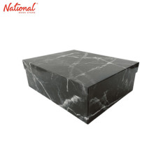 Plain Colored Gift Box Marble Black Medium Rectangle RMRB