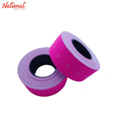 Optima Price Tag Label Ptag Iy 12x22 mm 2Rolls 1200S Flourescent Pink