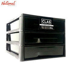Clas Multi Tray Drawer Stackie Loaded 3 Layer, Black