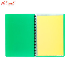 SEAGULL CLEARBOOK REFILLABLE 2027  LONG 20SHEETS 27HOLES SOLID COLOR GREEN