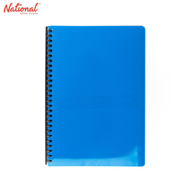 SEAGULL CLEARBOOK REFILLABLE 9427  LONG 20SHEETS 27HOLES DIAGONAL LINES DESIGN, DARK BLUE