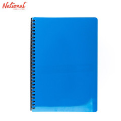 SEAGULL CLEARBOOK REFILLABLE 9427  LONG 20SHEETS 27HOLES DIAGONAL LINES DESIGN, DARK BLUE