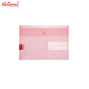 Comix Plastic Envelope A3769 A4 Velcro Lock Red