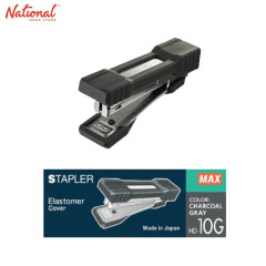 Max Stapler No.10 with Remover Soft Grip 20Sheets Charcoal Gray HD-10G