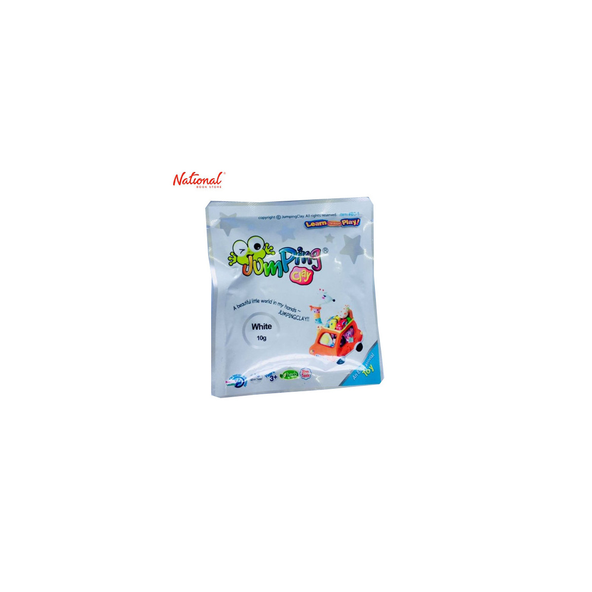 Jumping Clay Air Dry Modelling Clay B3-1 White 10 grams