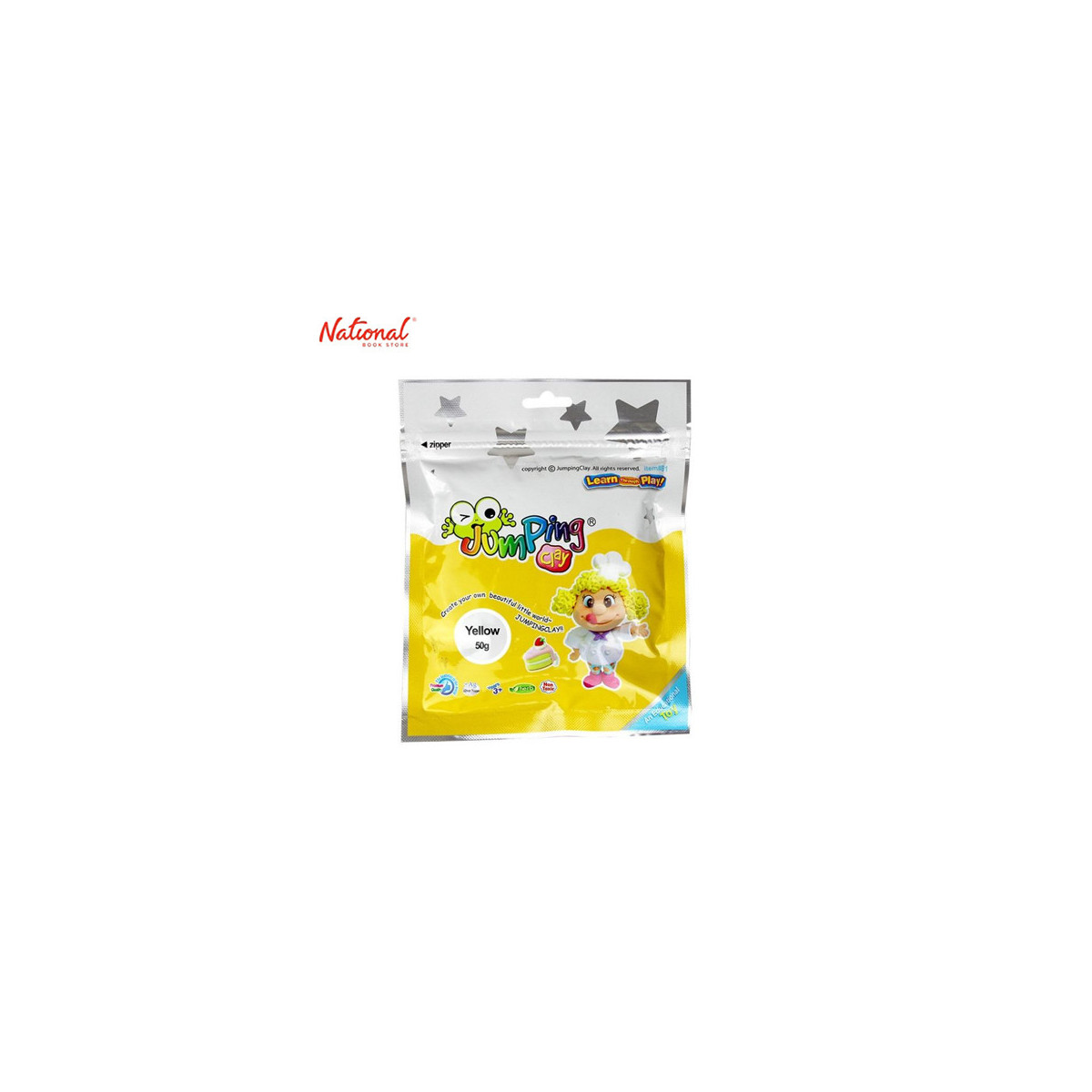 Jumping Clay Air Dry Modelling Clay B1 Yellow 50 grams