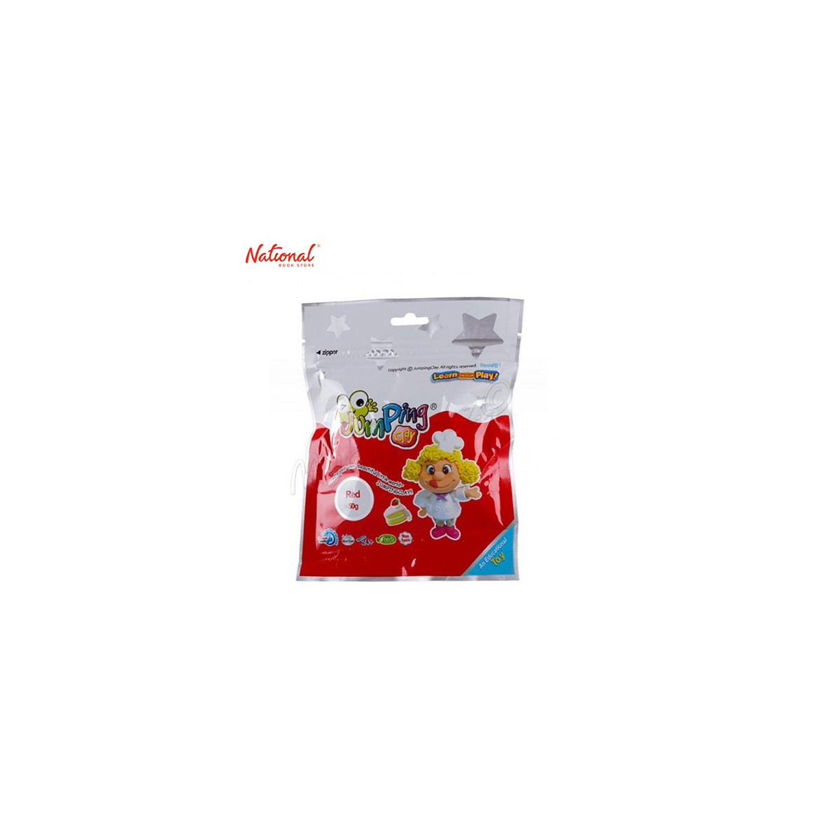 Jumping Clay Air Dry Modelling Clay B1 Red 50 grams