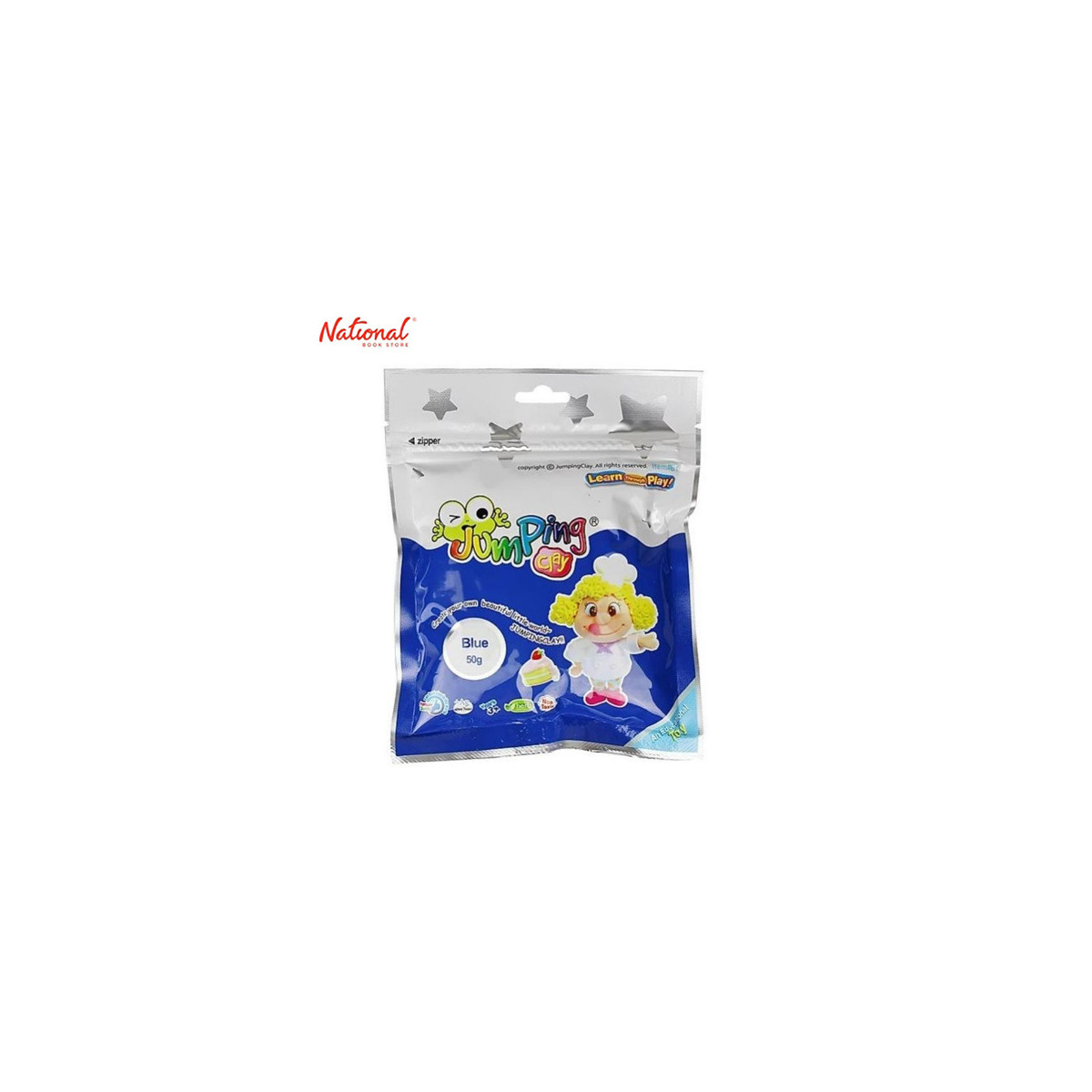 Jumping Clay Air Dry Modelling Clay B1 Blue 50 grams