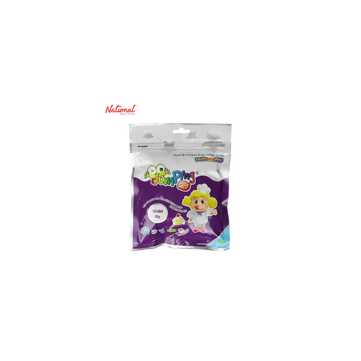 Jumping Clay Air Dry Modelling Clay B1 Violet 50 grams