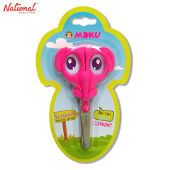 Moku Kiddie Scissors Elephant Design Pink 5 inches...