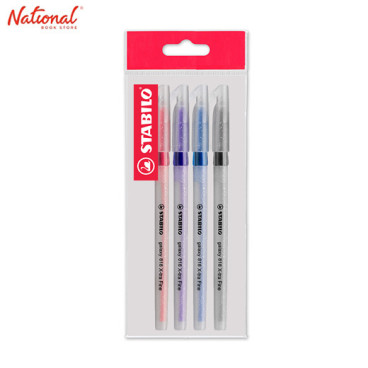 Stabilo Galaxy 818 Ballpoint Pens 3+1 Value Pack Pink/Violet/Blue/Black