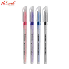 Stabilo Galaxy 818 Ballpoint Pens 3+1 Value Pack Pink/Violet/Blue/Black