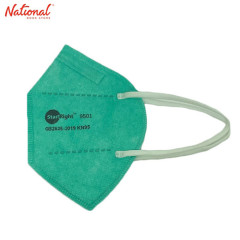Start Right KN95 Earloop 5 ply Flat Standard Filtration Efficiency at Least 95% 4's Teal 9501