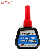 Flex Office Permanent Marker Ink Refill Bottle Red 25ml...