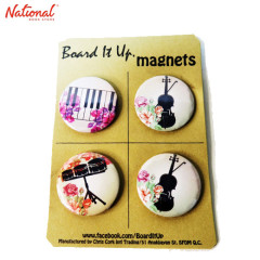 Magnet Button 4 pieces per pack Round 30mm Music Design