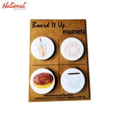 Magnet Button 4 pieces per pack Round 30mm Snack Design