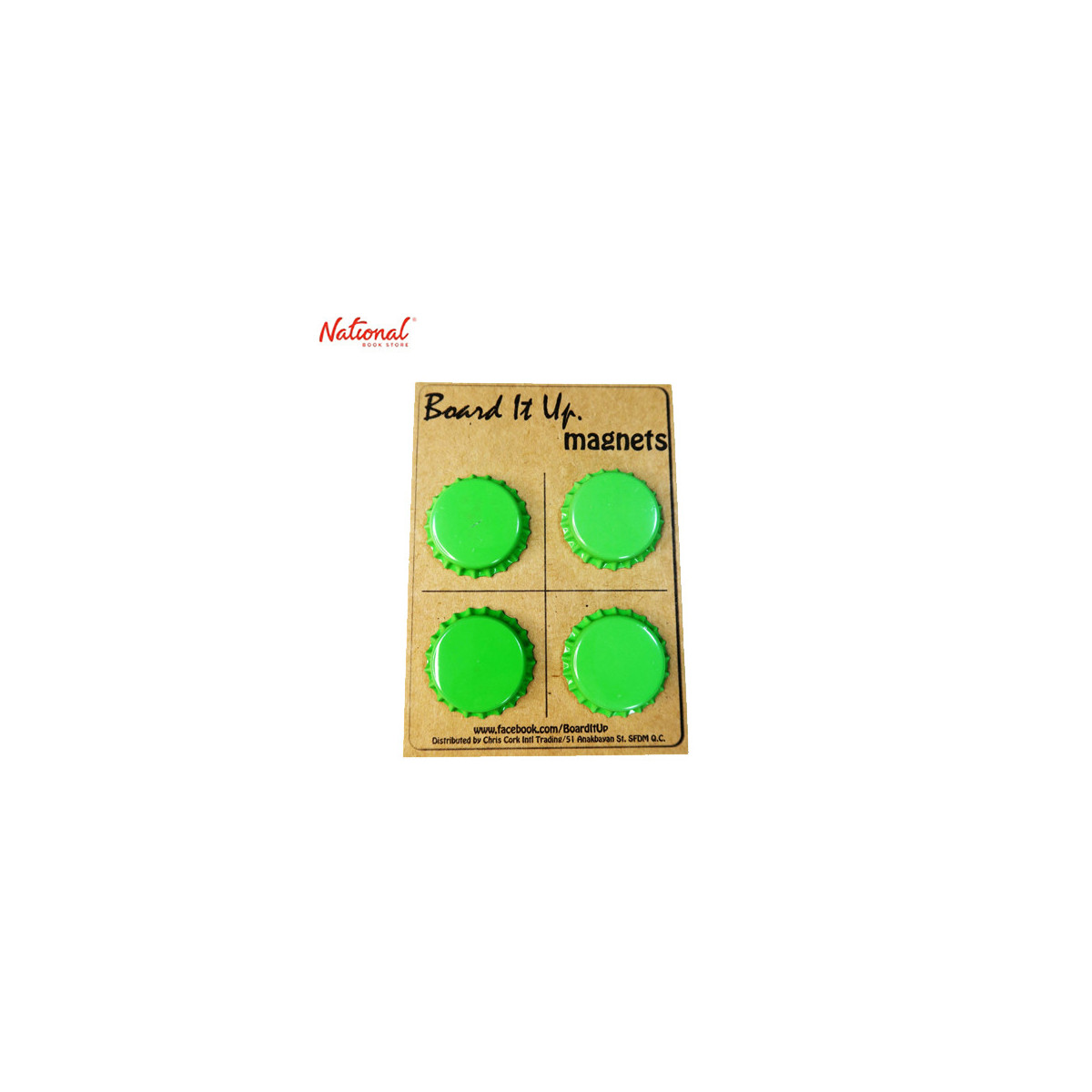 Magnet Button 4pieces per pack Bottle Plain, Green