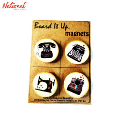 Magnet Buttons 4 pieces per pack Round 30mm Vintage Design