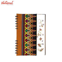 Undated Planner Batik No. 15 A5 MTV with Real Pressed Flower