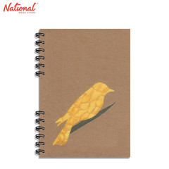 Spiral Notebook A5 60 Sheets Bird Kraft Recycled Paper...