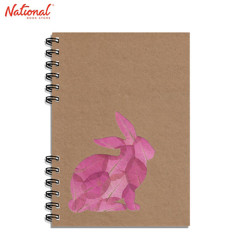 Spiral Notebook A5 60 Sheets Rabbit Kraft Recycled Paper...