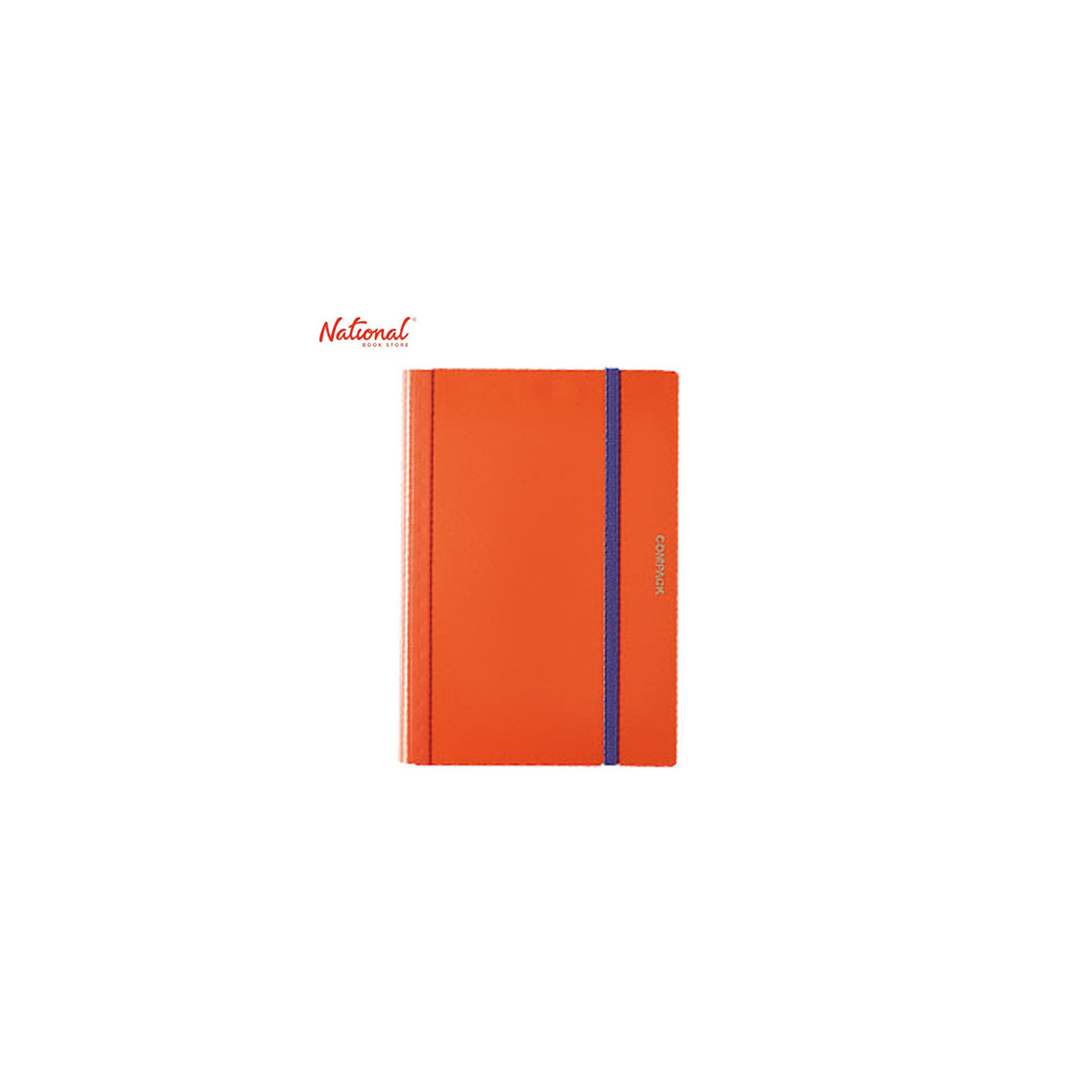 King Jim Clearbook Fixed 5894S A4 5Sheets Foldable into A5 with Garter Lock, Orange