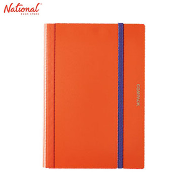 King Jim Clearbook Fixed 5894M A4 15Sheets Foldable Into A5 with Garter Lock, Orange