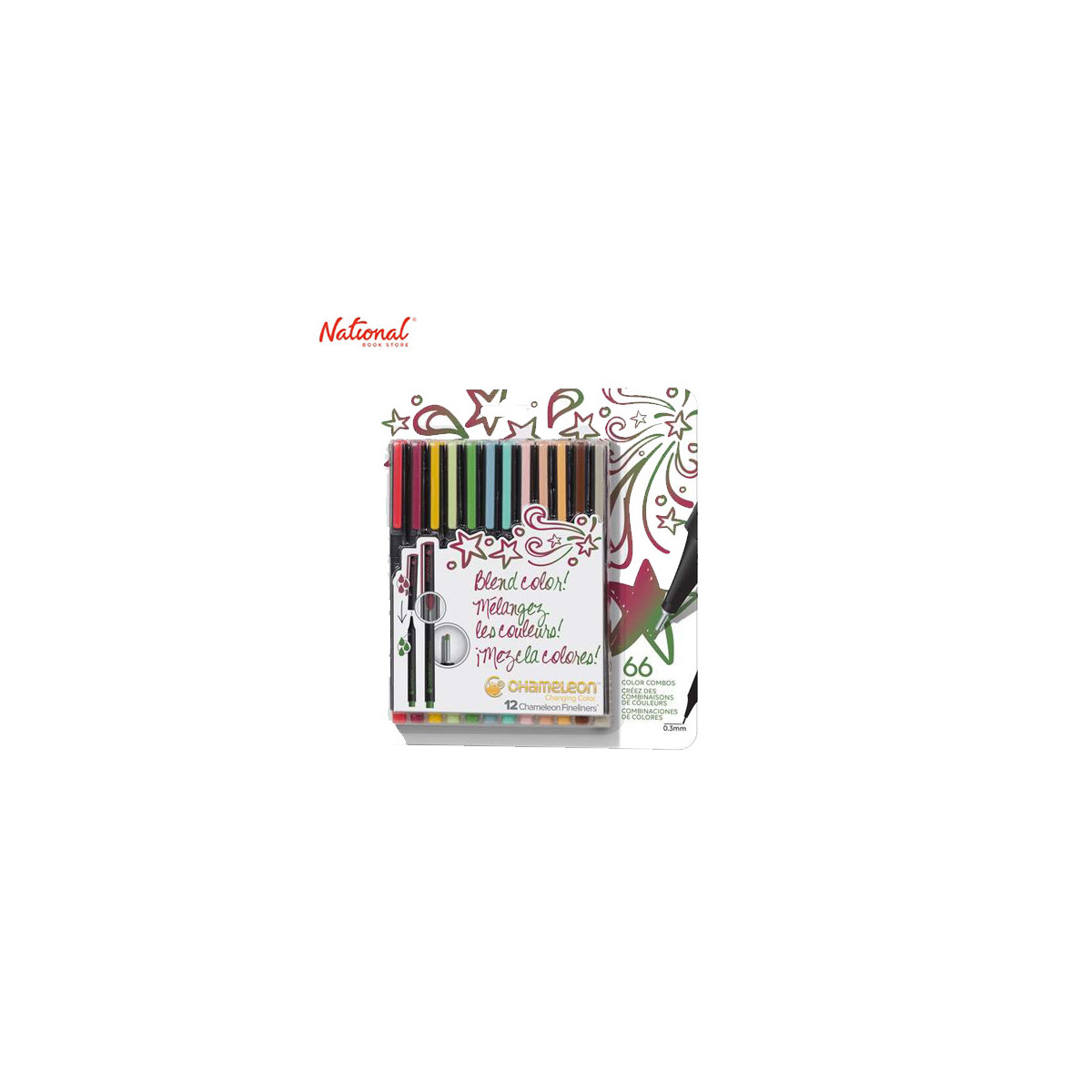 Chameleon Fineliner FL1202 12 Pens Designer Colors Set
