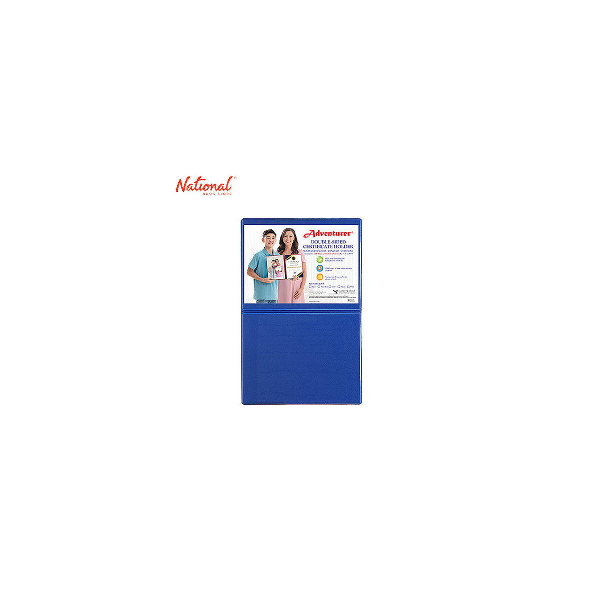 Adventurer Double Sided Certificate Holder 8.27x11.69 inches DCH-4, Royal Blue