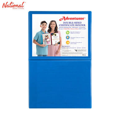 Adventurer Double Sided Certificate Holder 8.5x11 inches DCH-3, Electric Blue
