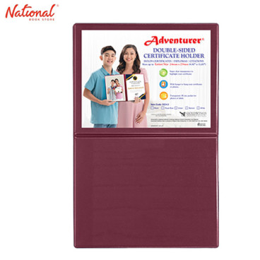 Adventurer Double Sided Certificate Holder 8.5x11 inches DCH-3, Maroon