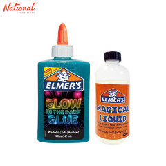 Elmer's Slime Time Kit Glow In The Dark Colored Glue Slime 045 Blue