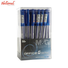 M&G Gbeaus Gel Pen Box of 50 Blue 0.5mm GP99