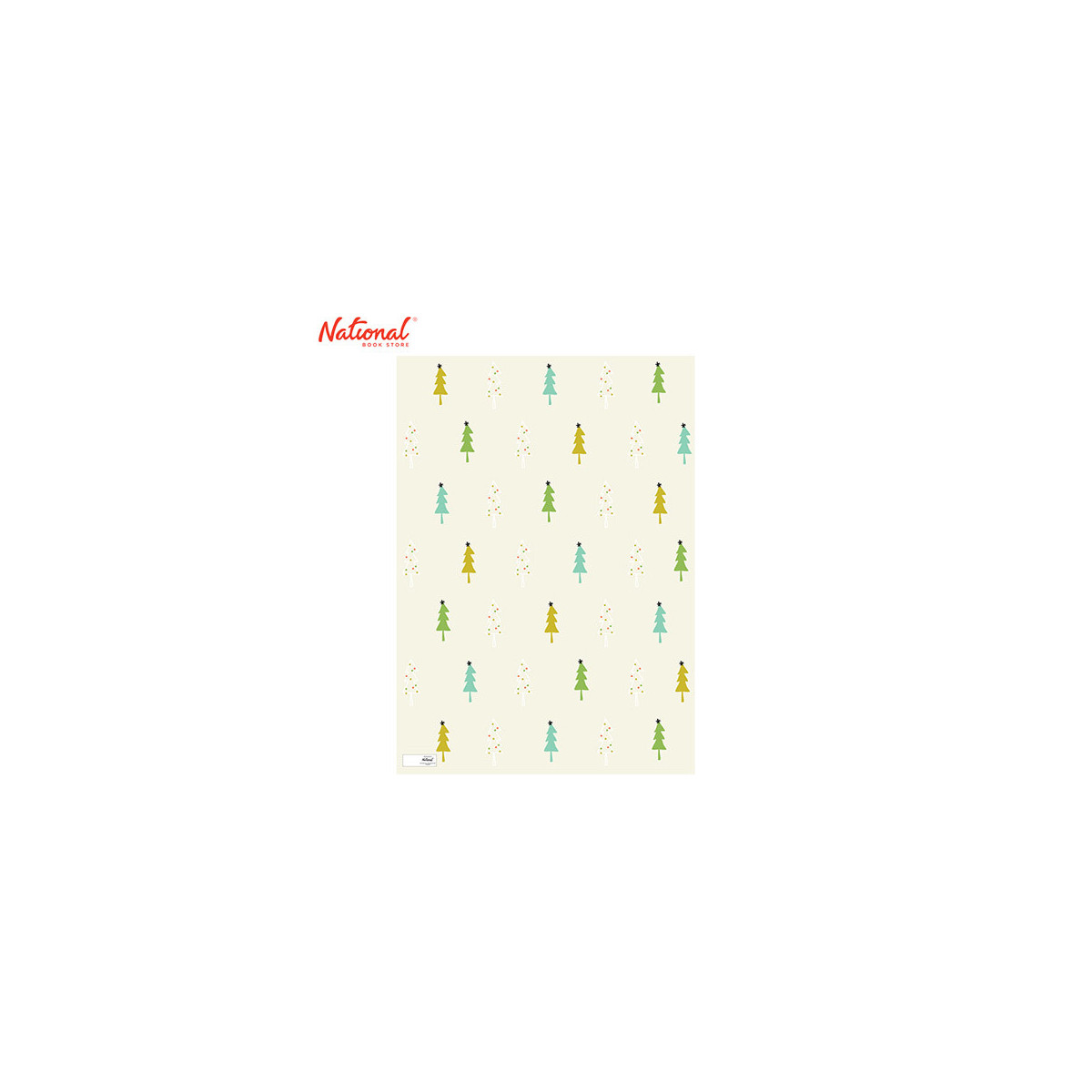 Gift Wrap Sheet Christmas Small Matte Back to Back Trees