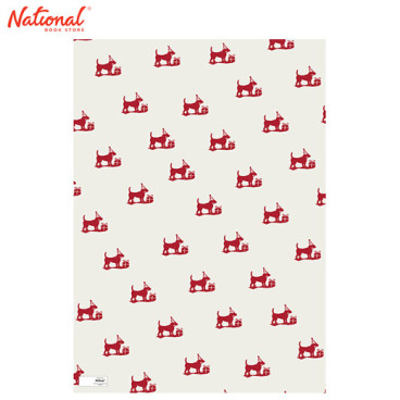 Gift Wrap Sheet Christmas Red C2S Dogs With Gifts