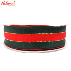 Ribbon Roll 1 1/2 inch 30 meters 2-Toned Green and Red