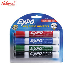 Expo Whiteboard Marker 4's Assorted Chisel Tip 4016656
