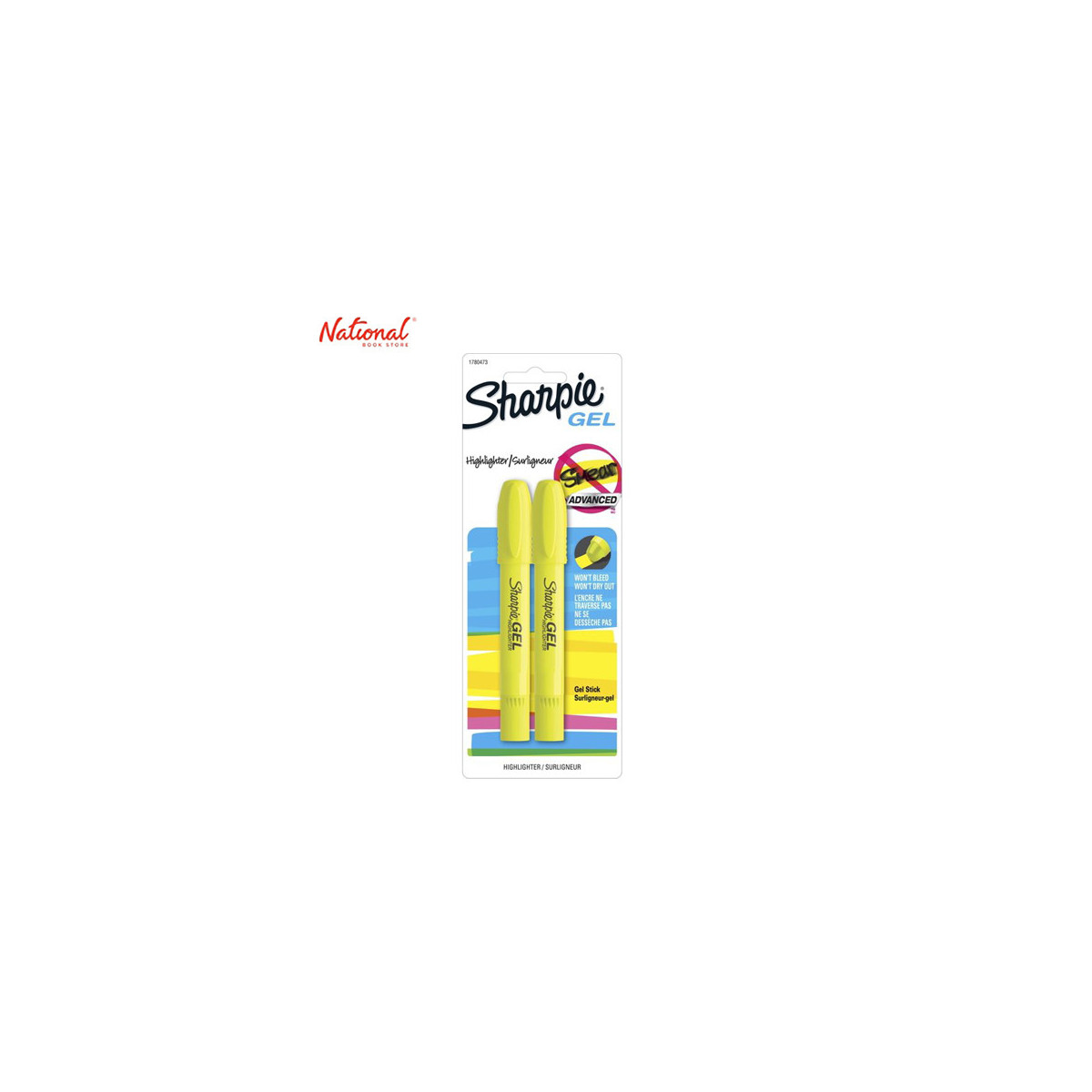 Sharpie Gel Stick Highlighters 2's Fluorescent Yellow 4016601