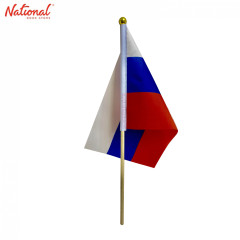 Flag Nylon Russia with Stick Wooden 13x21cm